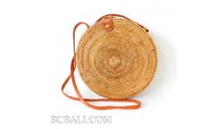 Handbag Circle Original Rattan Balinese Hand Woven